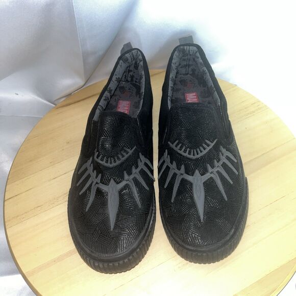 Marvel Black Panther Sneaker Sz 9 Low Top Slip On Casual Athleisure Ground Up - Picture 2 of 13